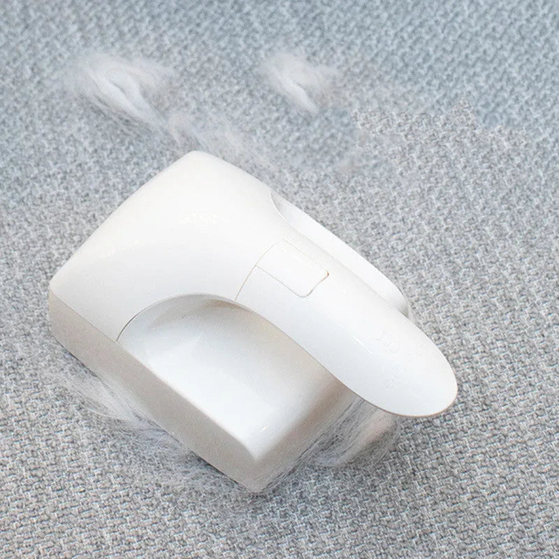 White ABS sticky hair remover roller for picking up cat hair from fabric