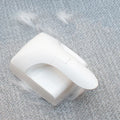 White ABS sticky hair remover roller for picking up cat hair from fabric