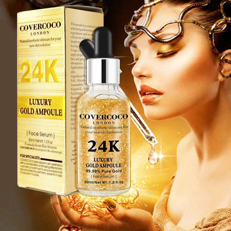 24K Golden Face Moisturizing Cream 30ml yellow jar with lifting and brightening skincare formula
