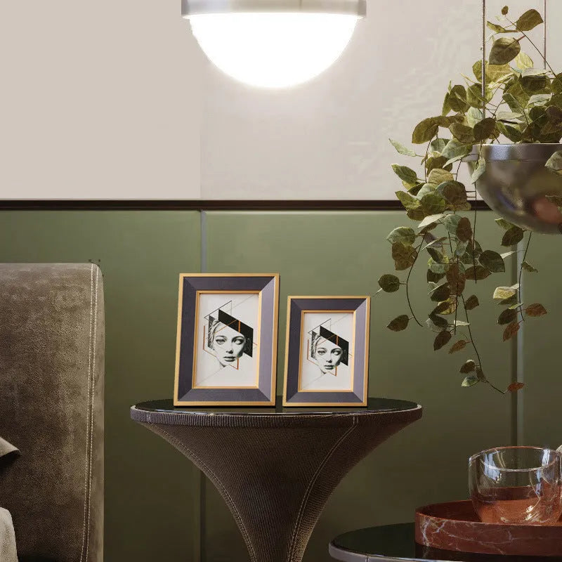 Solid wood desktop photo frame decoration in 6 7 10 inch sizes as shown style
