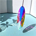 Rainbow coloured crystal pendant light catcher decoration for gardens or Christmas trees