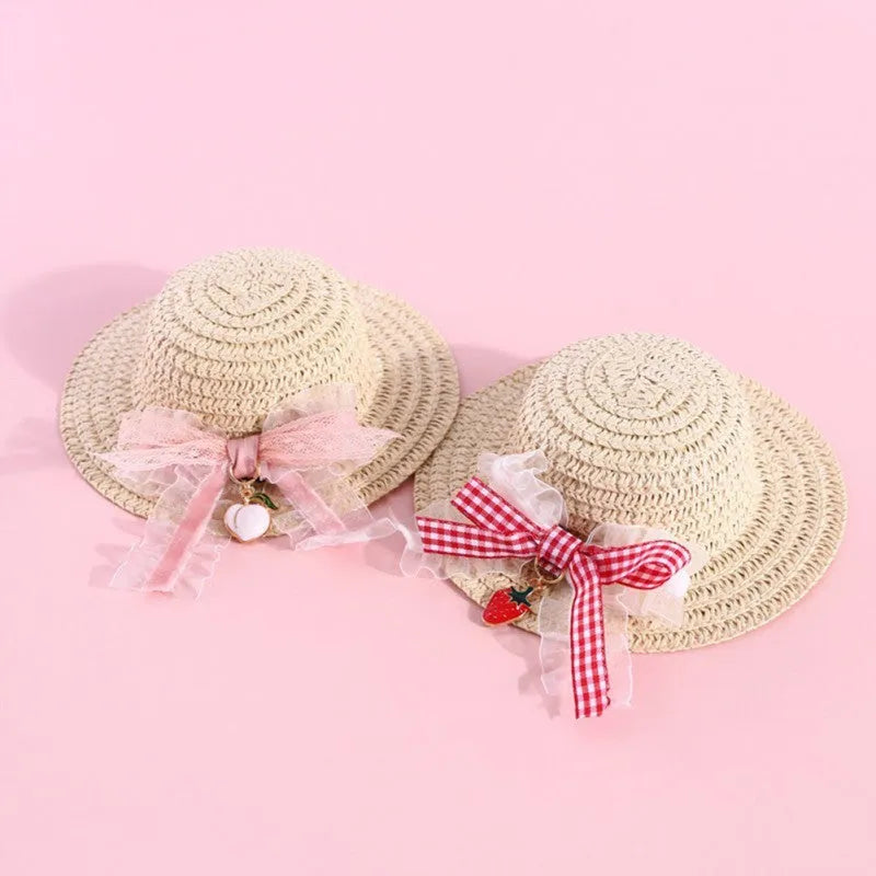 Handmade adjustable bowknot pet hat for dogs and cats in five colour options