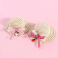 Handmade adjustable bowknot pet hat for dogs and cats in five colour options