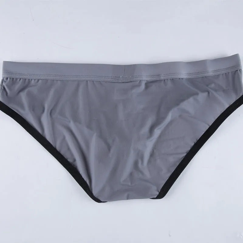 Men's ice silk bazooka briefs in multiple colours showing quick-drying sports underwear design