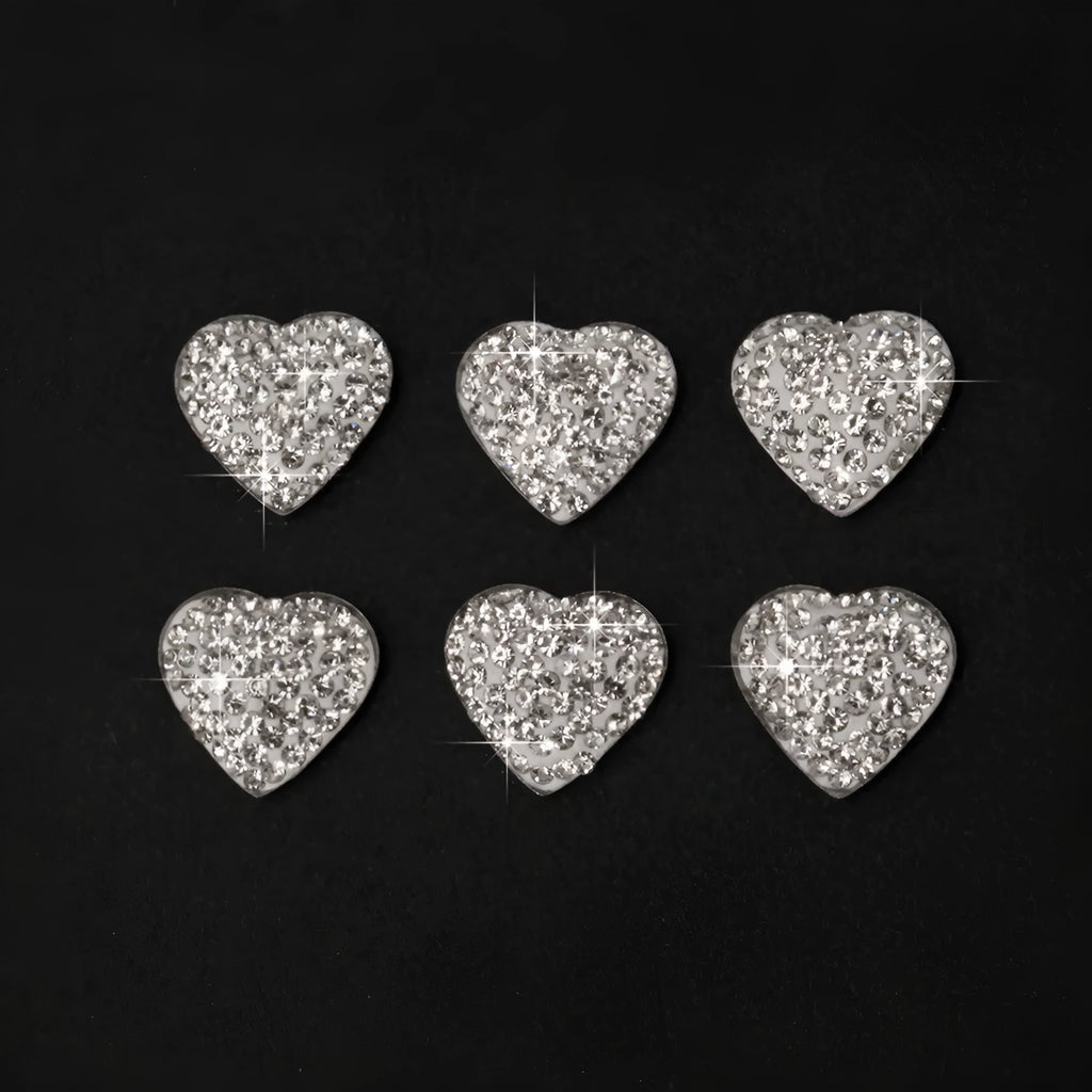 White rhinestone car interior accessories set in cardboard box