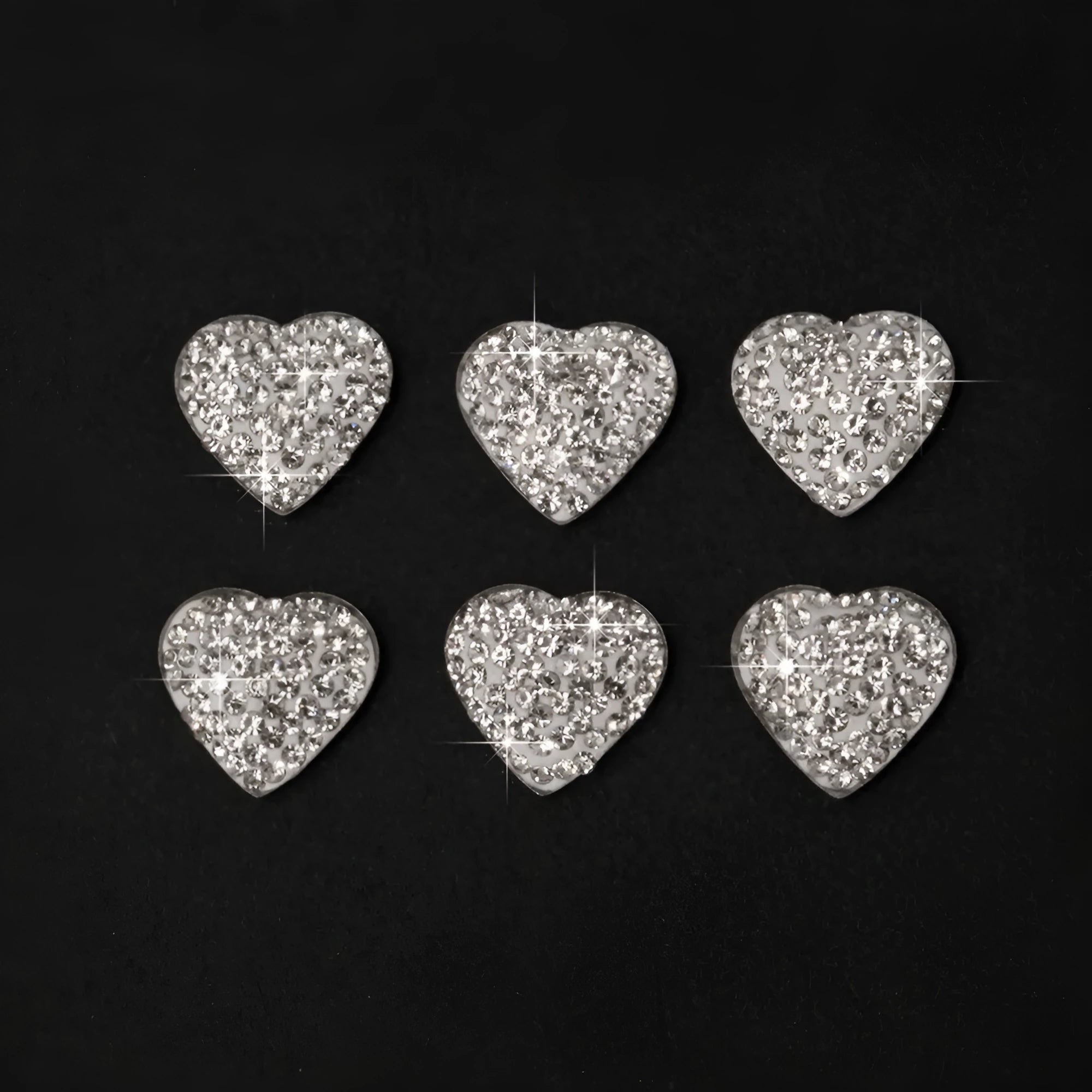 White rhinestone car interior accessories set in cardboard box