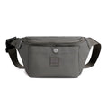 Large capacity crossbody nylon fanny pack for women in eight colours with zipper closure and internal pockets for running and travel