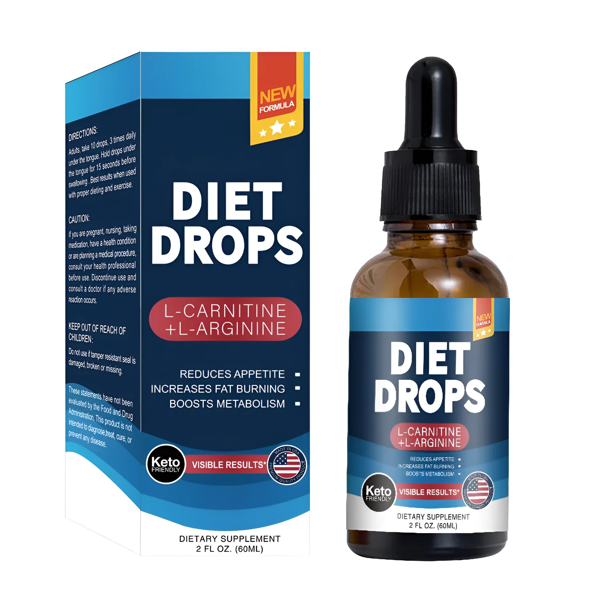 60ml bottle of ketone drops dietary supplement with refrigeration storage requirements