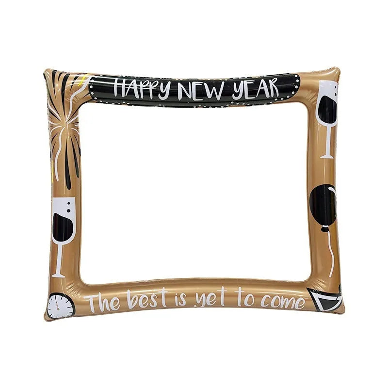Christmas inflatable PVC photo frame for festive photography and youth entertainment