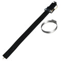 Black 370mm long car anti-static grounding strap with chain links for winter use on cars and SUVs.