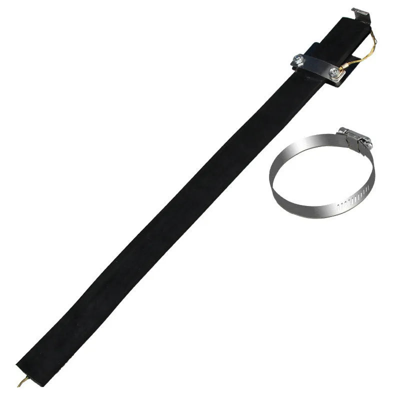 Black 370mm long car anti-static grounding strap with chain links for winter use on cars and SUVs.