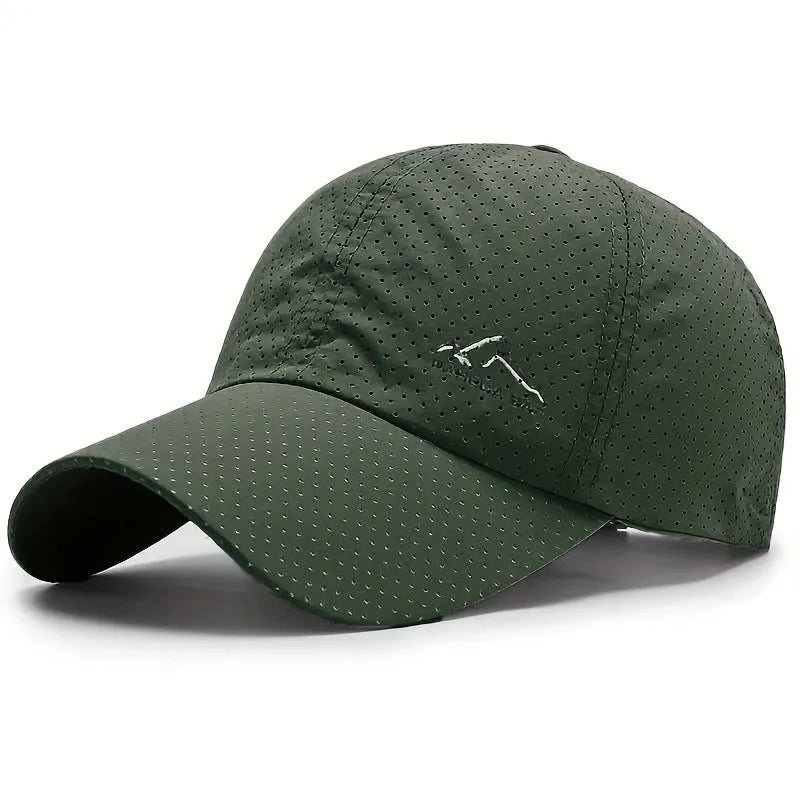 Korean-style adjustable baseball cap in polyester fabric for summer sun protection, shown in a selected colour