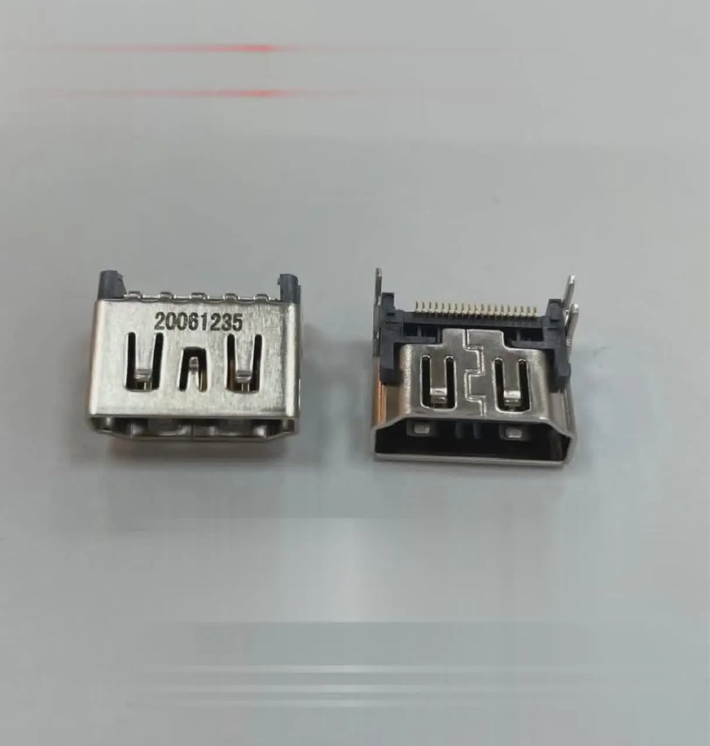 Silver HDMI host interface socket adapter for gaming console connectivity
