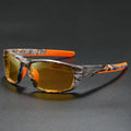 Riding sports sunglasses with TAC polarised lens and PC frame in black grey colour