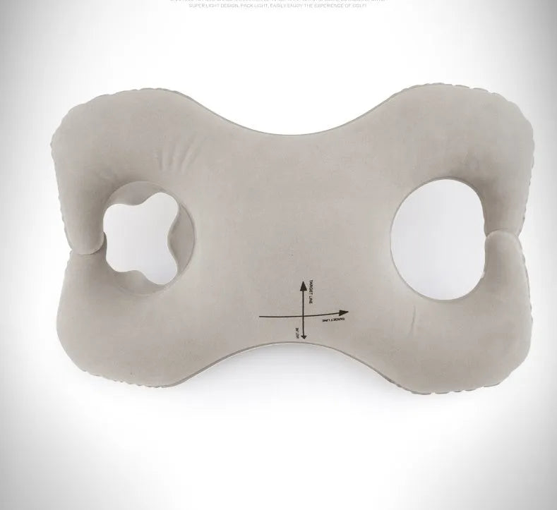 Golf swing corrector with PVC fluff material and retractable air nozzle for posture training