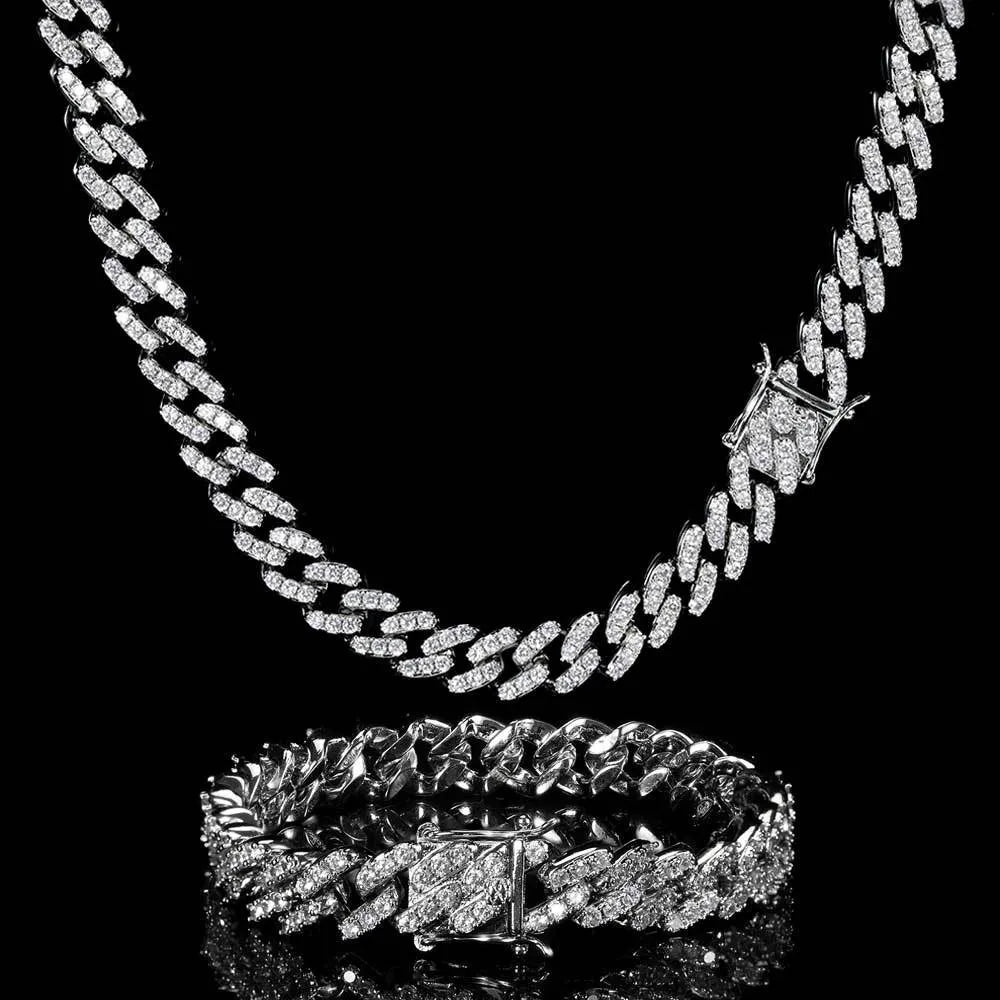 Single row AAA zircon Cuban chain bracelet in copper tone, unisex design, 9mm width