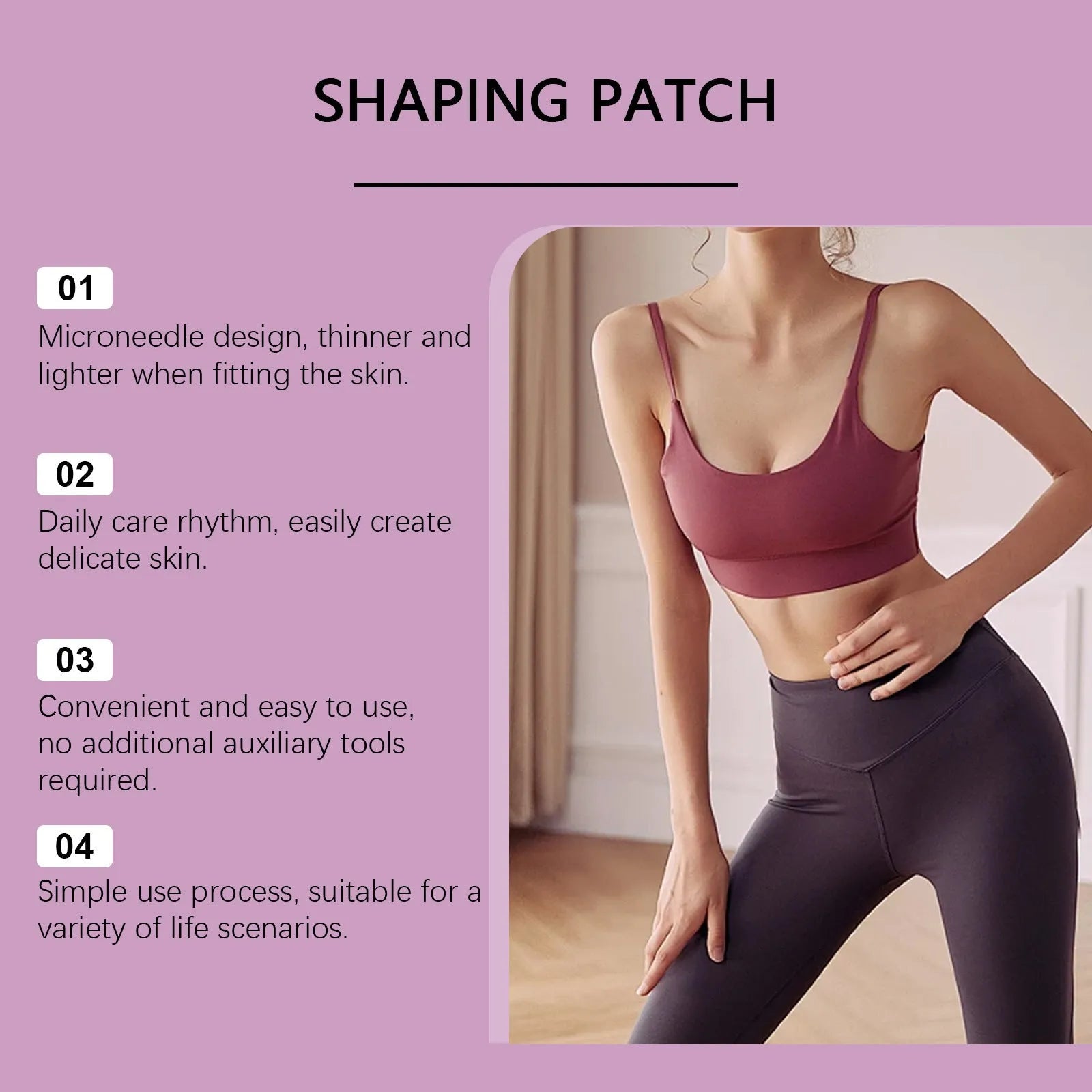 Pack of 4 body nursing adhesive bandages with aloe and mint leaf microneedle technology for gentle skin care