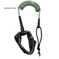 High elastic surfboard hand holding rope showing flexible construction for board transport