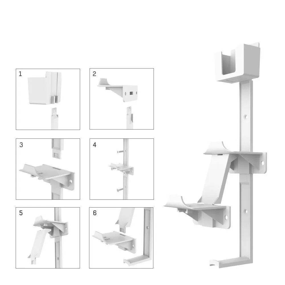 Wall-mounted magnetic hook for gaming controller storage in black colour