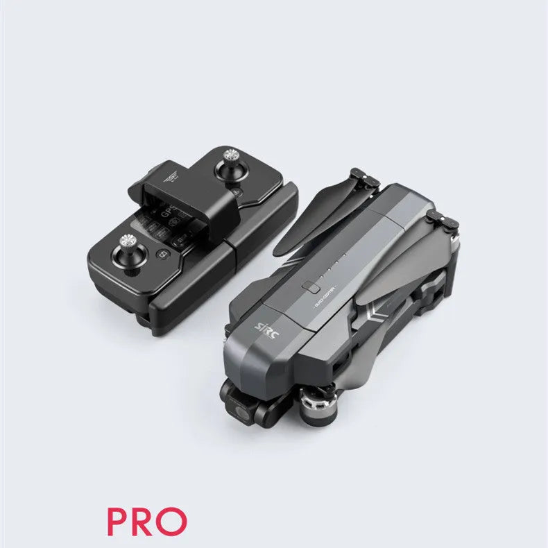 F11s PRO drone with 4K camera and two-axis gimbal in black, folded for storage