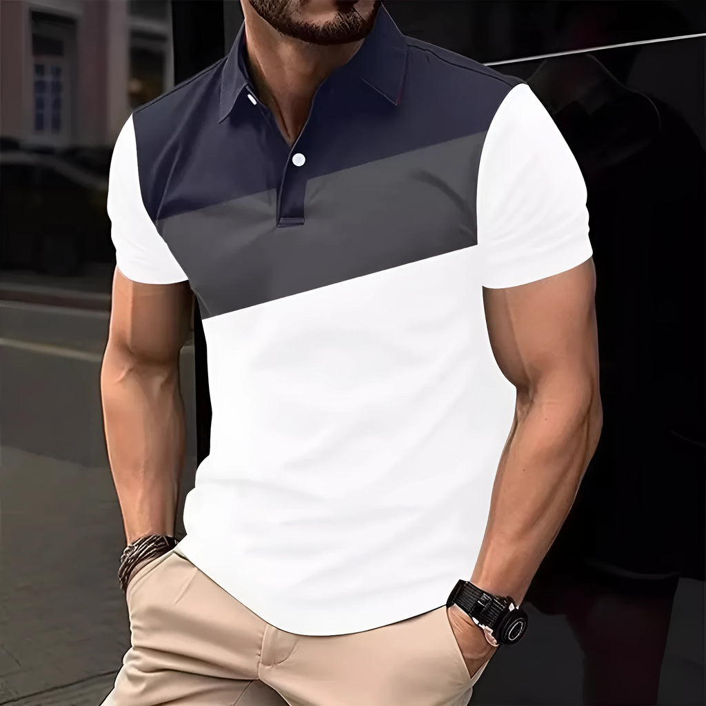 Men's 3D digital printing loose fit T-shirt in colour LM-PL047 with short sleeves