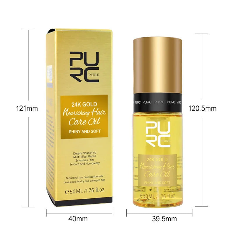 Yellow 50ml curly hair repair essential oil bottle for split ends and scalp oil control treatment