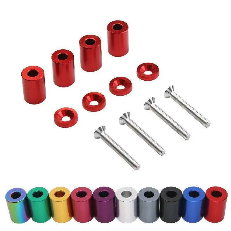 Aluminium machine cover pad height sheet set for car modification with mounting hardware