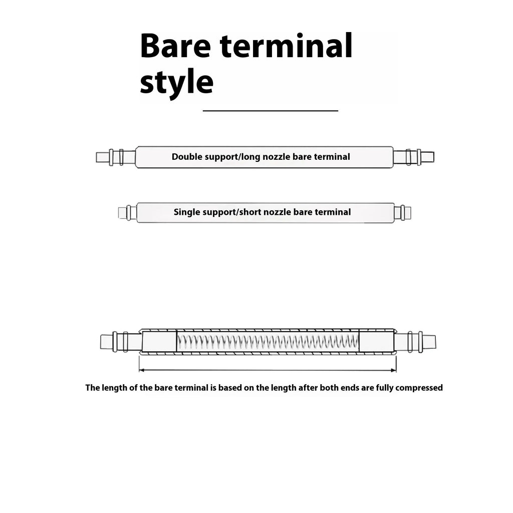 Watch repair parts set showing bolts, auricular needles, springs, and shafts in sizes 21mm to 26mm