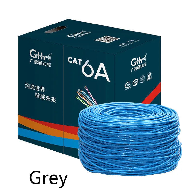 Cat 6 oxygen-free copper network cable on 305m reel in blue colour option