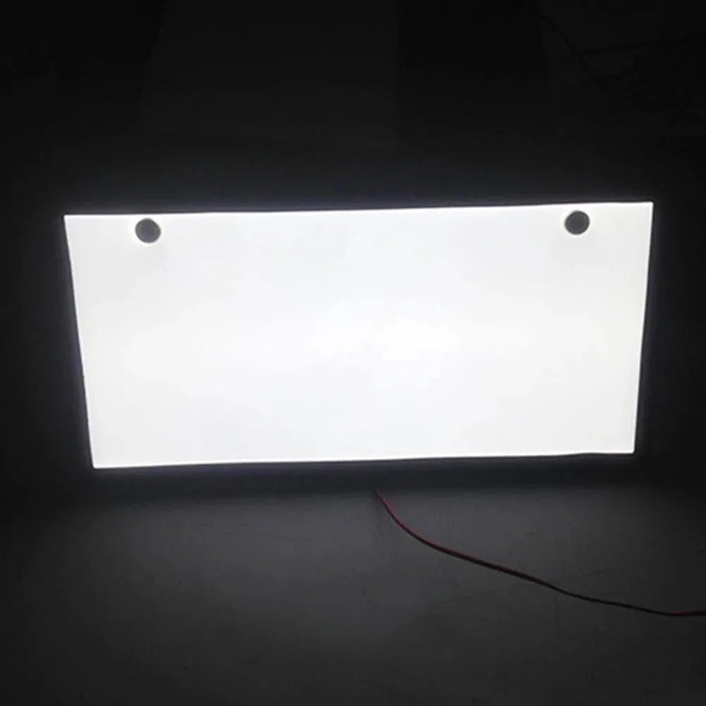 LED truck license plate light set with two plastic-housed light bars for uniform illumination