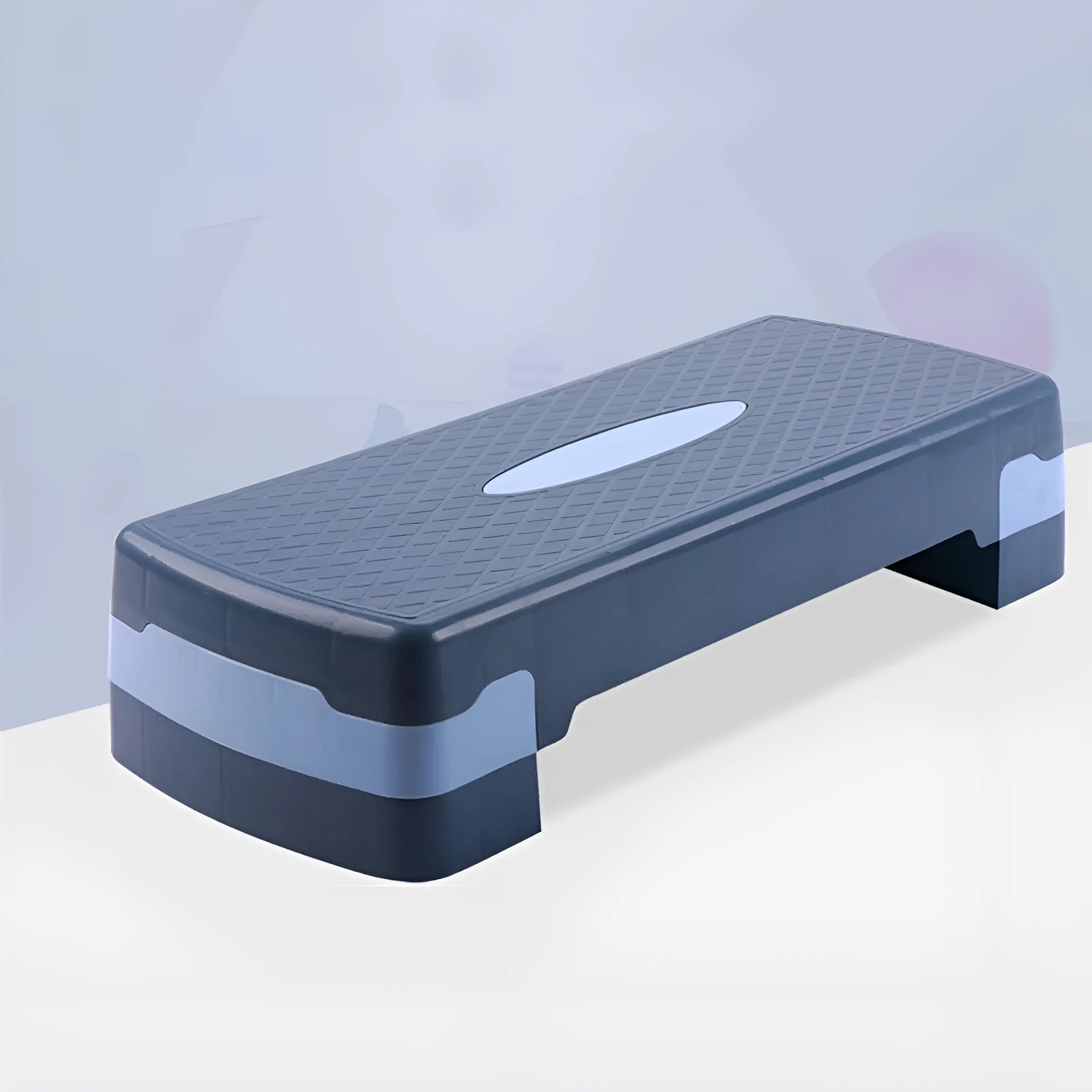 Fit Step Aerobic Stepper platform in grey, green, or orange colour options