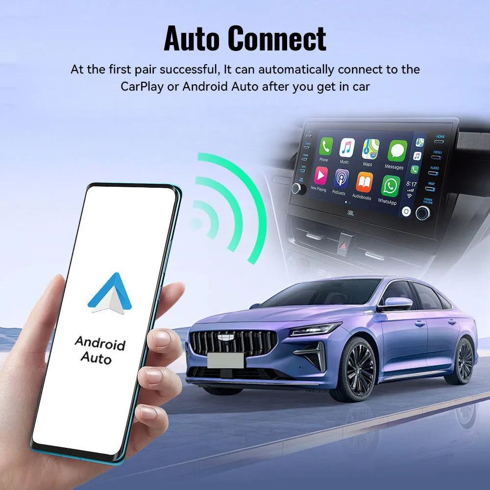 Black mini CarPlay USB interface adapter measuring 26×55×13mm with USB connector