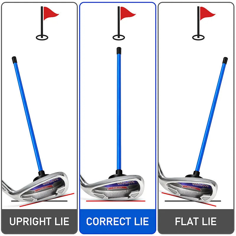 Red aluminium alloy golf swing trainer with magnetic direction alignment system