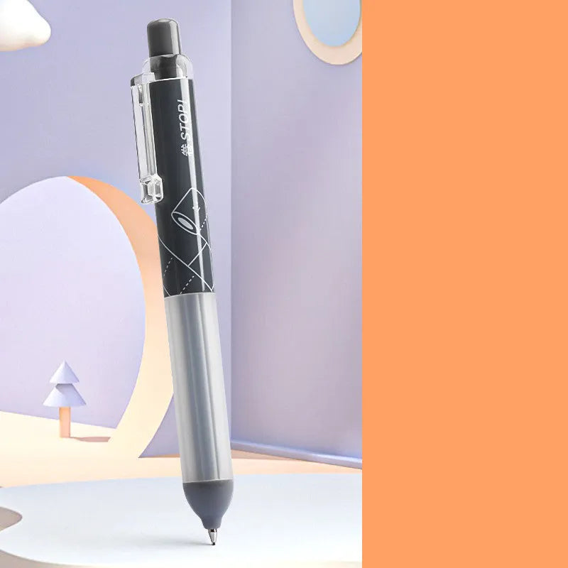 0.5mm automatic pencil with cloud grip plastic holder in white or black minimalist style