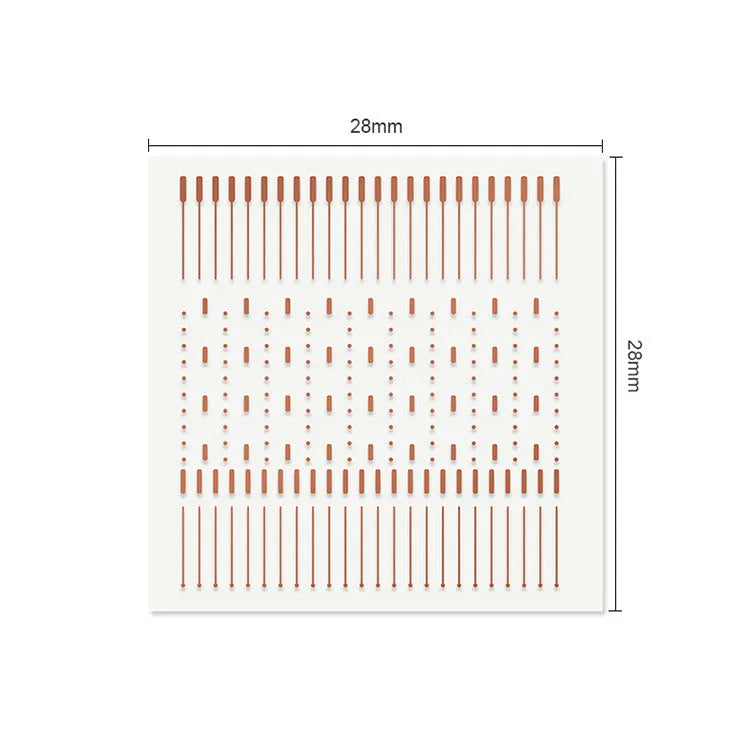 Red copper mobile phone spot welding patch square shape 28mm length 1mm thickness for motherboard repair