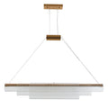 Minimalist modern glass pendant lamp with iron body in three available lengths