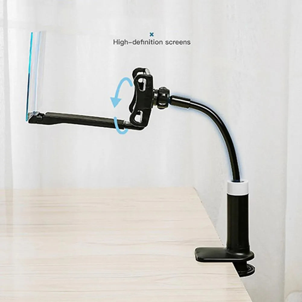 12-inch black mobile phone screen amplifier with adjustable folding bracket on acrylic display