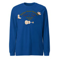 Men's loose blue polyester sweater with printed letter patterns and round neck in Japanese Korean casual style