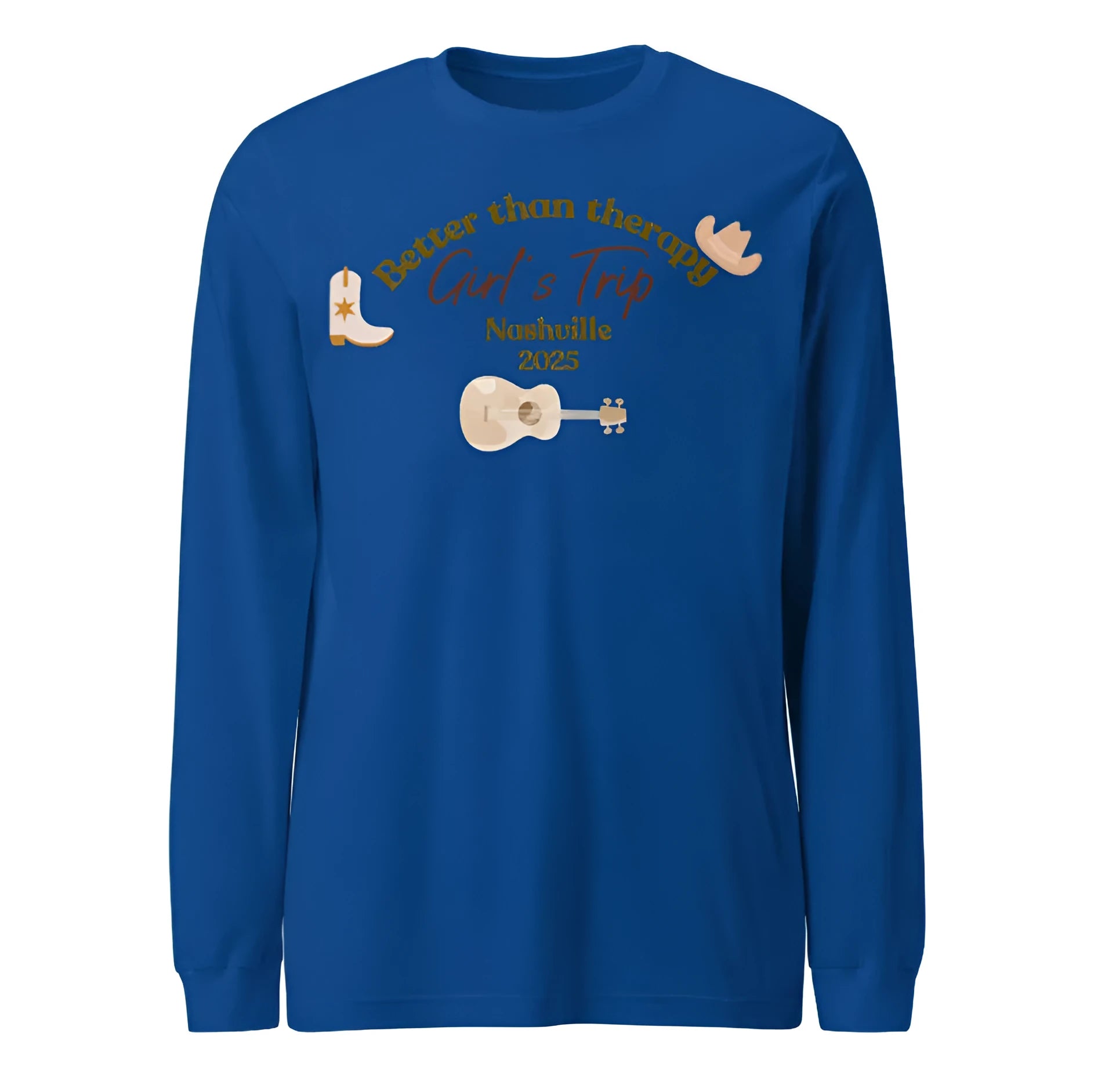 Men's loose blue polyester sweater with printed letter patterns and round neck in Japanese Korean casual style
