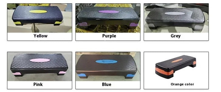 Fit Step Aerobic Stepper platform in grey, green, or orange colour options