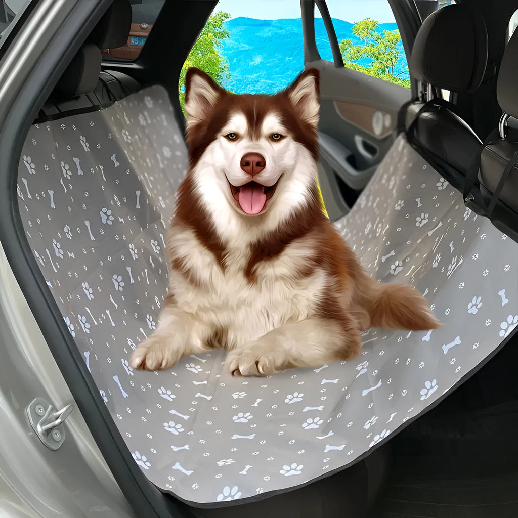 Water resistant car pet mat for rear seat dog protection in various colours and patterns