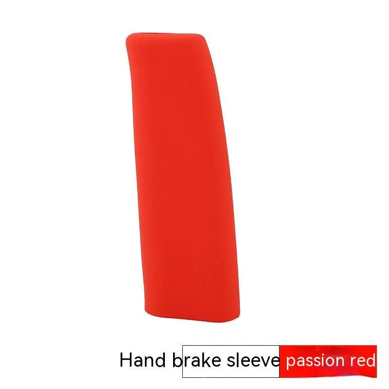 Universal silicone handbrake sleeve 12cm long in five colour options for vehicle gear lever