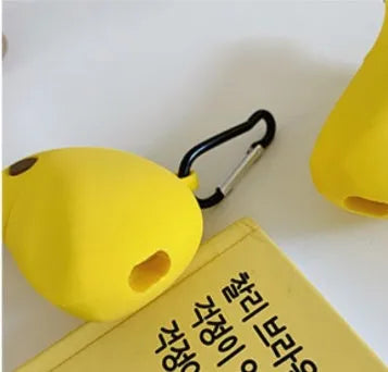 Yellow banana silicone protective case for AirPods Pro and AirPods 3 wireless headphones