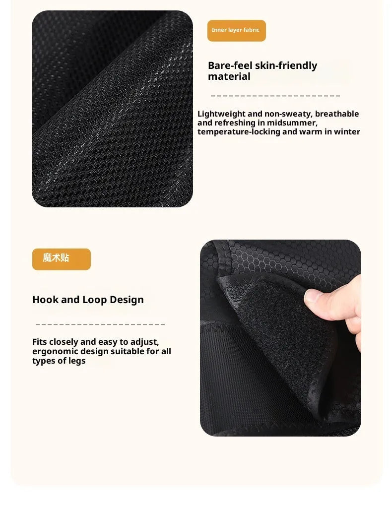 Black electric heating kneepad self-heating joint massage instrument with USB charging
