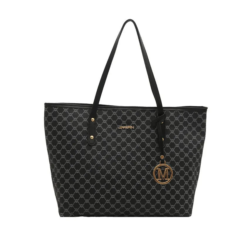 PU leather street trend shoulder bag with sewing thread detail in black, grey, white, or brown colours