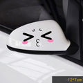 Reflective cartoon eye car stickers on vehicle rearview mirror and body panel