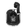 Space capsule transparent case true wireless Bluetooth headset with digital display screen