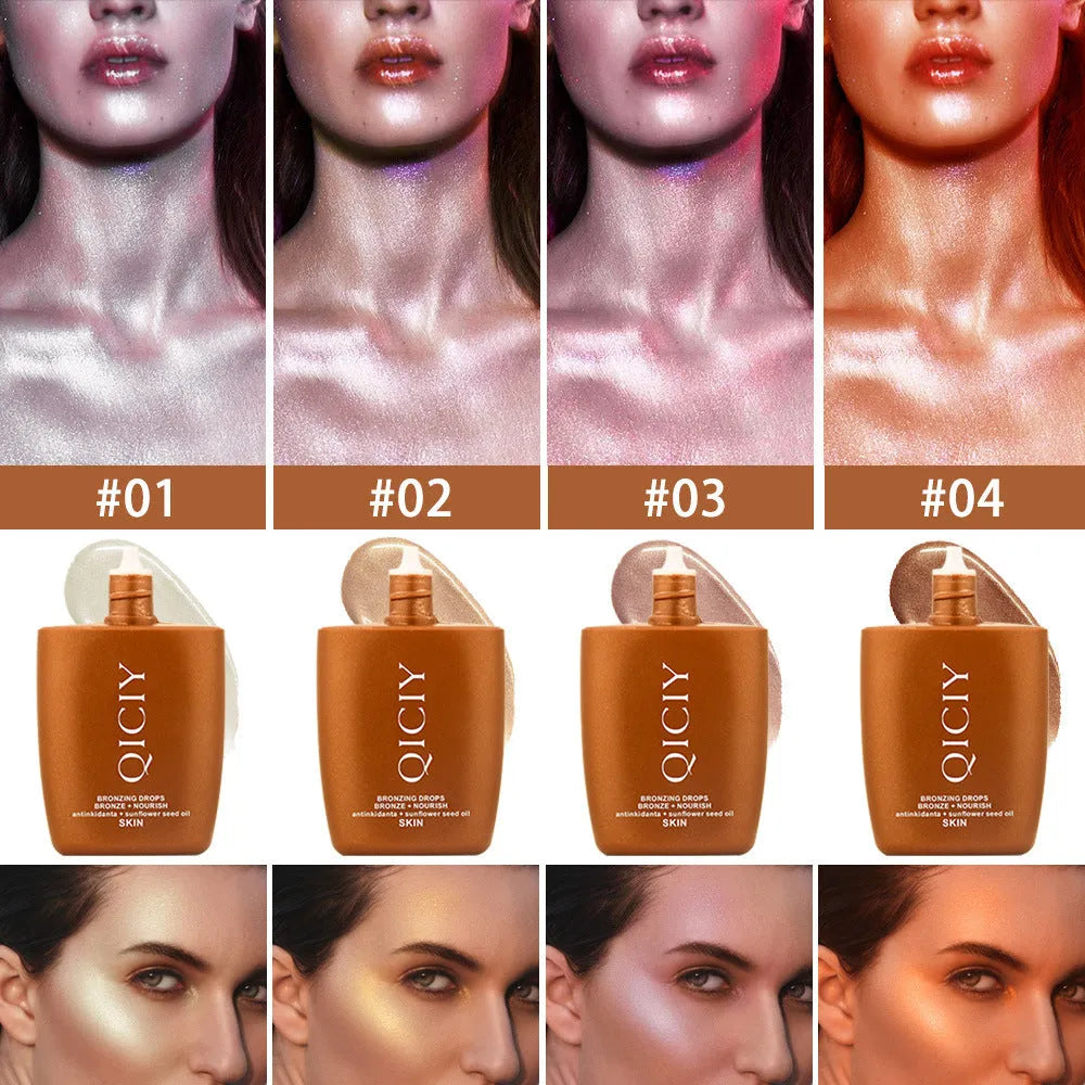 30ml bottle of face and body contouring brightening liquid in cosmetic packaging