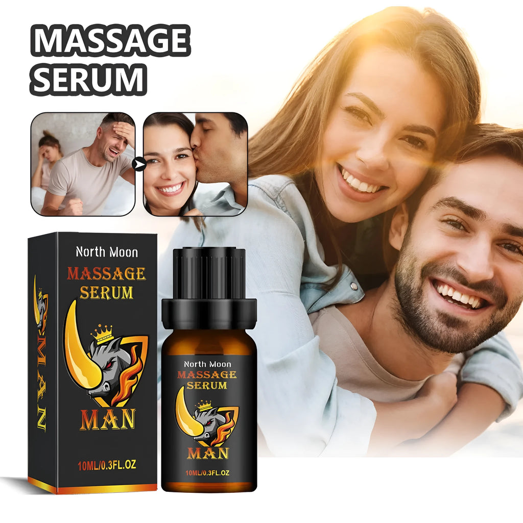 10ml bottle of men's body care essential oil for external massage.