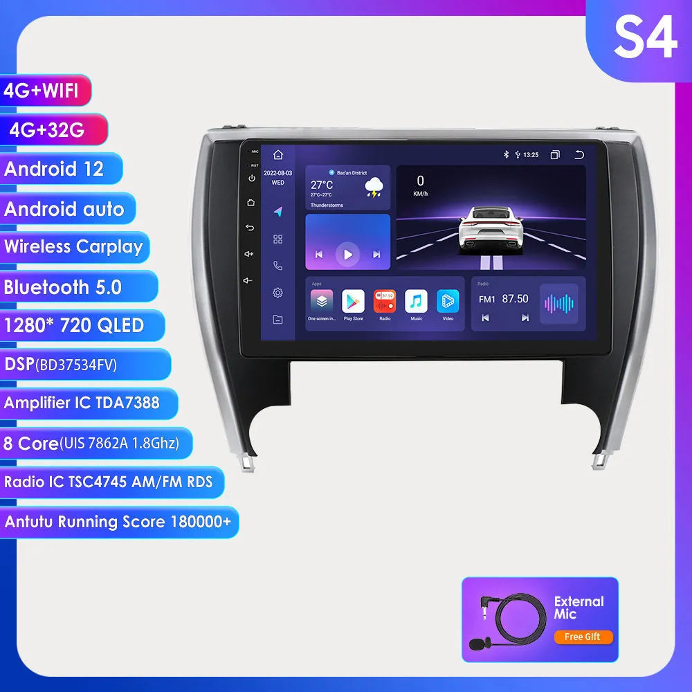 10 inch car navigator and MP5 all-in-one machine for Toyota Camry dashboard installation